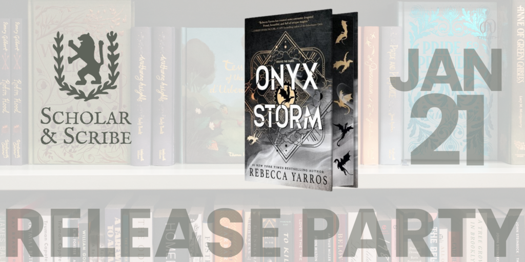onyx storm release party at scholar & scribe